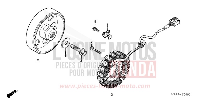 GENERATOR for CBF1000 ABS PEARL SIENA RED (R320) from 2007